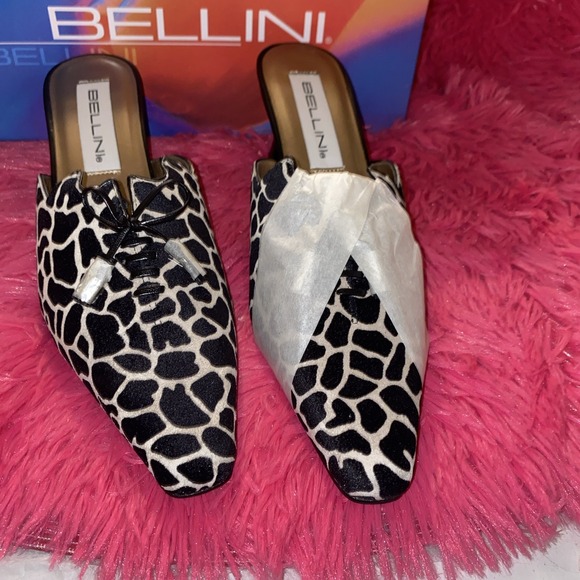 Bellini Womens Kitten Heel Giraffe Animal Print Pumps Size 10 Pointy Toe - Picture 2 of 6